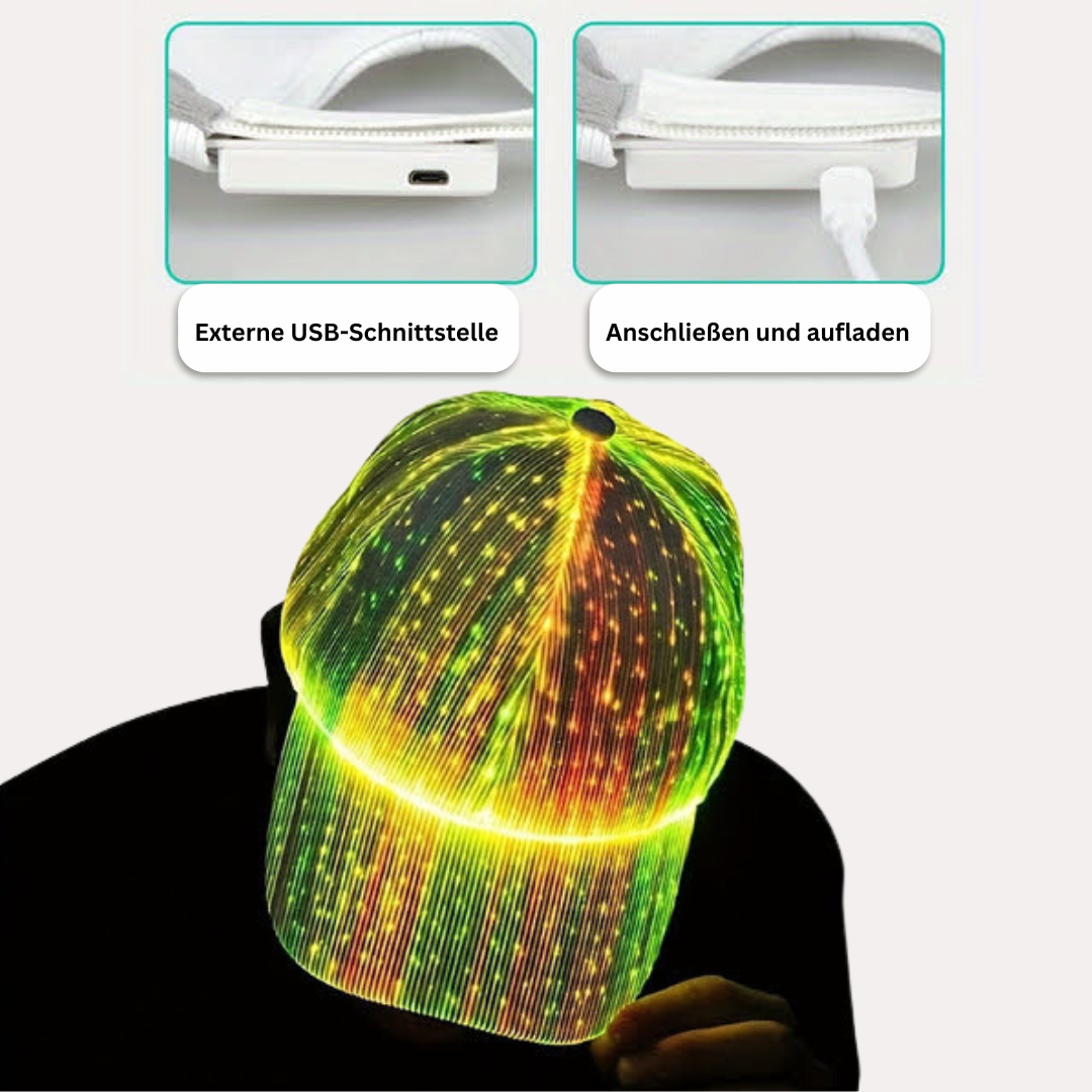 LED - Baseballcap mit 7 leuchtenden Farben