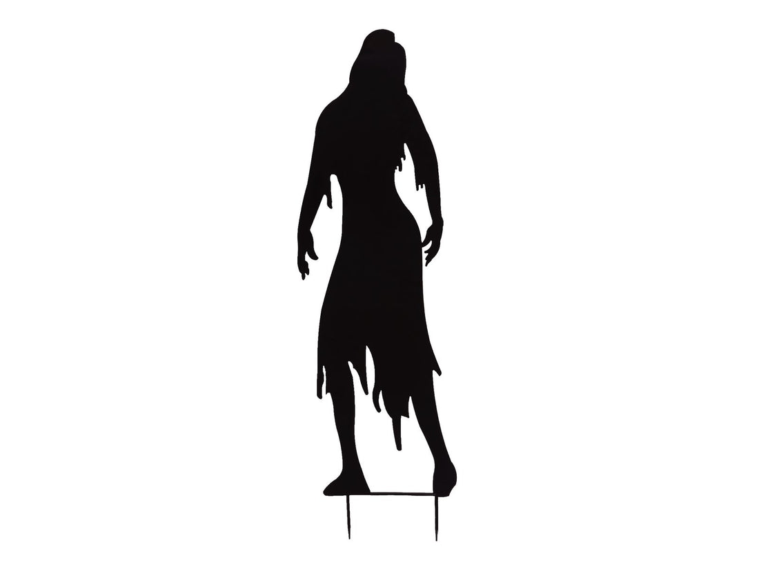 EUROPALMS Silhouette Metall Zombie Frau, 135cm