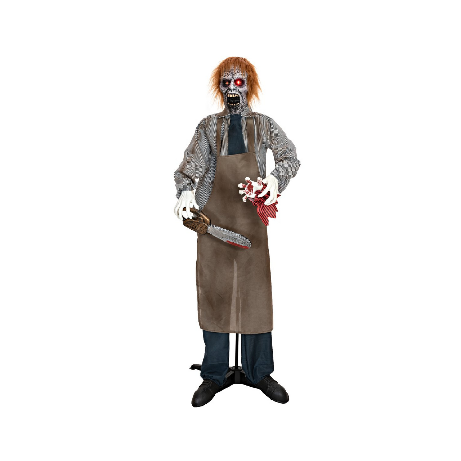 EUROPALMS Halloween Figur Zombie mit Kettensäge, animiert, 170cm