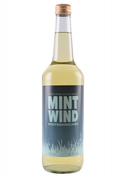 Mintwind, Pfefferminzlikör, 18% vol. Alk., 0,7l Flasche - Holsteiner Geister