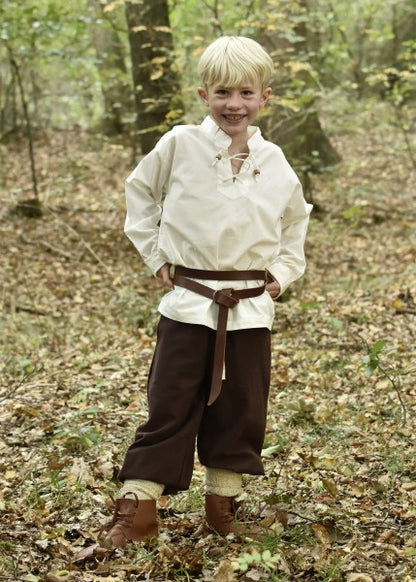 Mittelalterliche Kinderschuhe mit Schnürverschluss