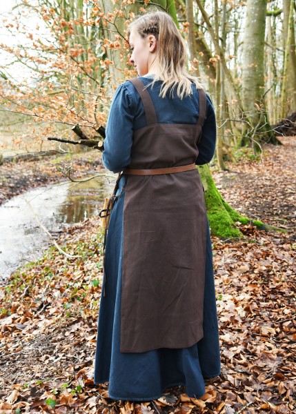 Wikinger Überkleid, Trägerkleid Tinna, braun