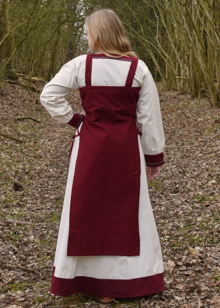 Wikinger Überkleid, Trägerkleid Tinna, weinrot