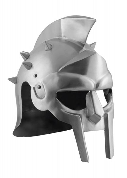 Gladiatorenhelm Maximus mit Lederinlay mit Dornen