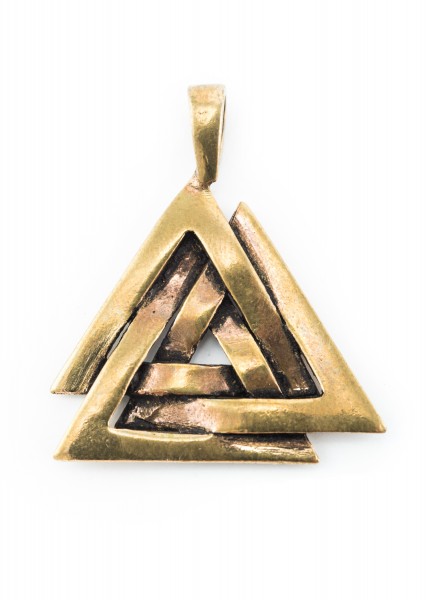 Wikinger Anhänger Valknut aus Bronze