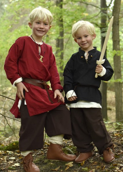 Kinder Mittelalter-Hemd Colin, schwarz