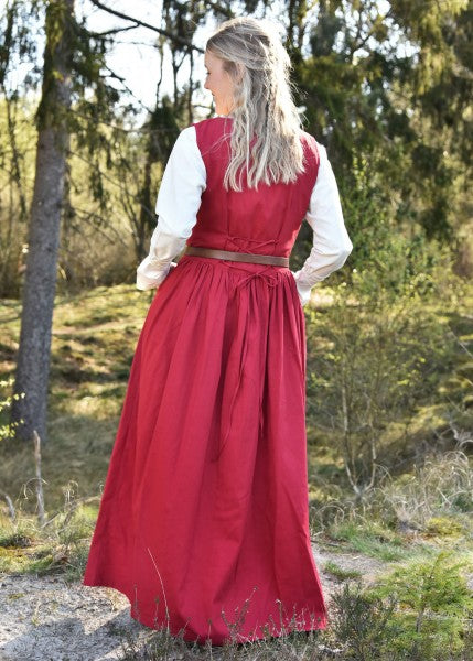 Ärmelloses Mittelalterkleid, Trägerkleid Lene, rot