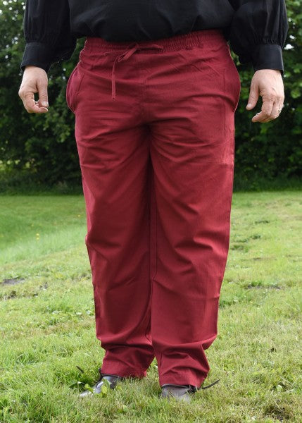 Mittelalter-Hose aus Baumwolle, rot