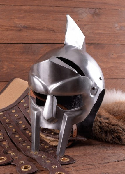 Gladiatoren Helm Maximus aus Stahl, ohne Dornen