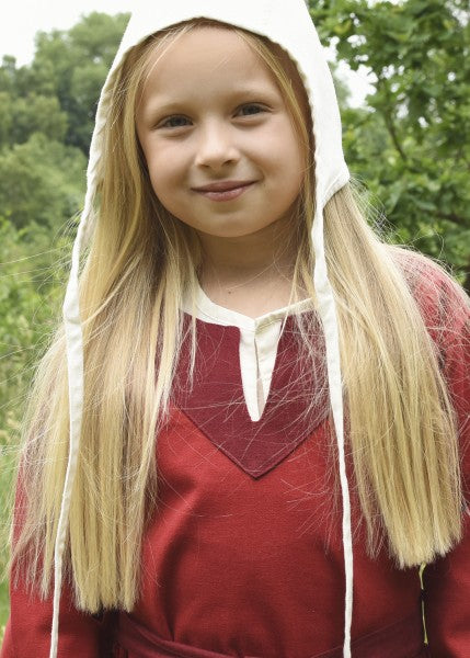 Kinder-Wikingerkleid Solveig, rot/weinrot