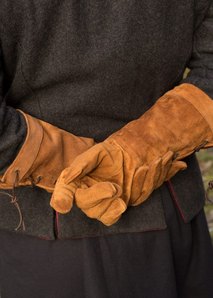 Wildleder-Handschuhe, braun