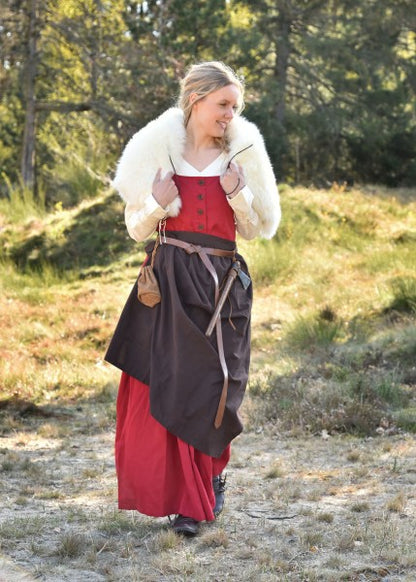 Ärmelloses Mittelalterkleid, Trägerkleid Lene, rot