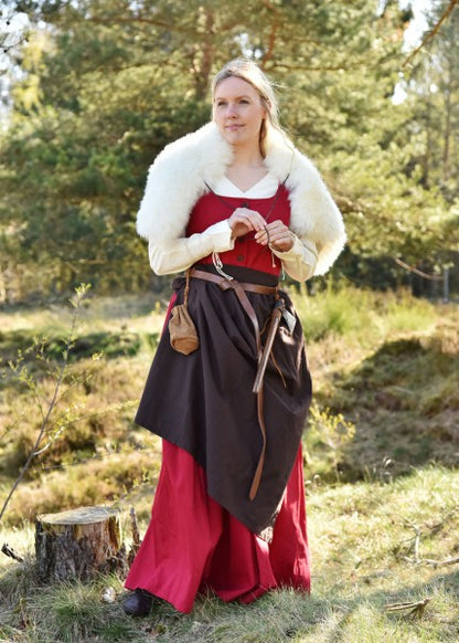 Ärmelloses Mittelalterkleid, Trägerkleid Lene, rot