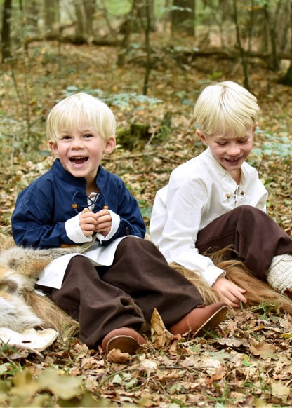 Kinder Mittelalter-Hemd Colin, blau