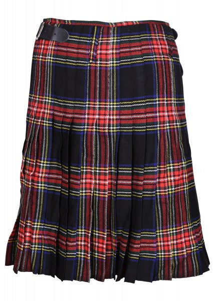 8 Yard Kilt, Schottenrock, Black Stewart Tartan