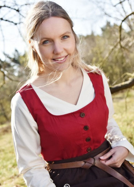 Ärmelloses Mittelalterkleid, Trägerkleid Lene, rot