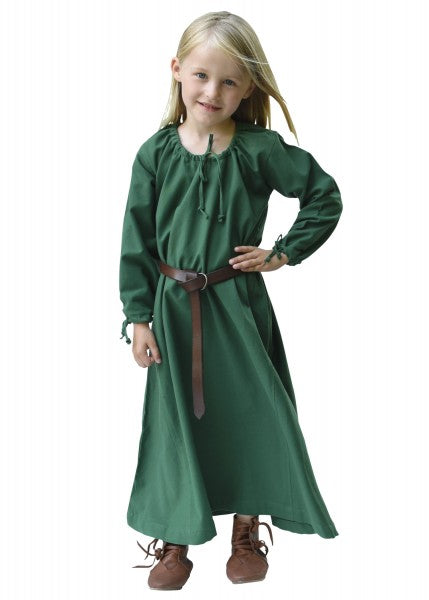 Kinder Mittelalterkleid Ana, grün