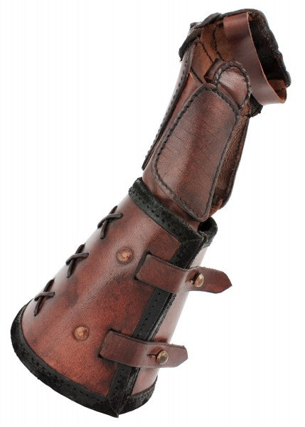 Panzerhandschuh aus Leder, Linke Hand